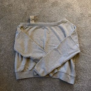 one shoulder sweatshirt